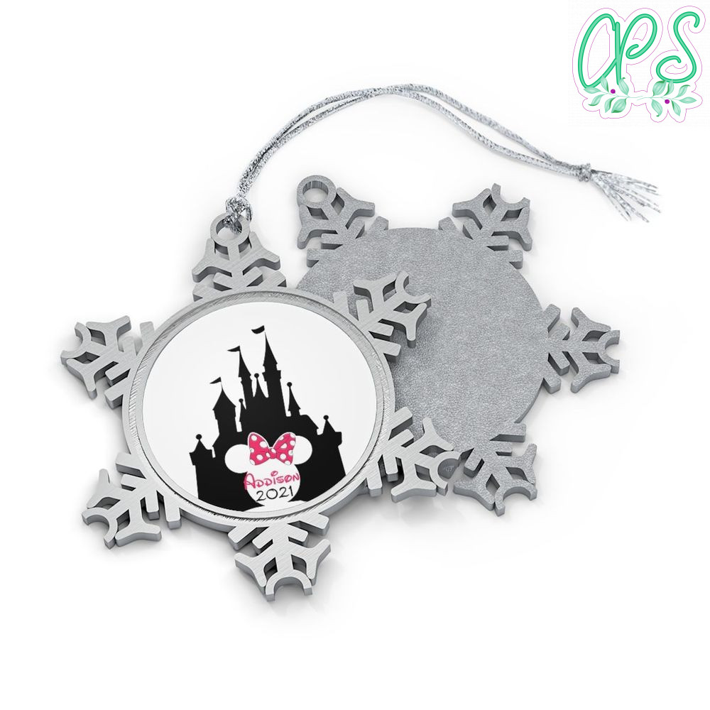 Minnie Mouse Pewter Snowflake Ornament Gift