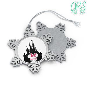 Minnie Mouse Pewter Snowflake Ornament Gift