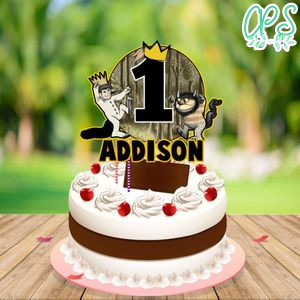 Where the Wild Things Are Birthday Cake Topper Template Printable Instant Download
