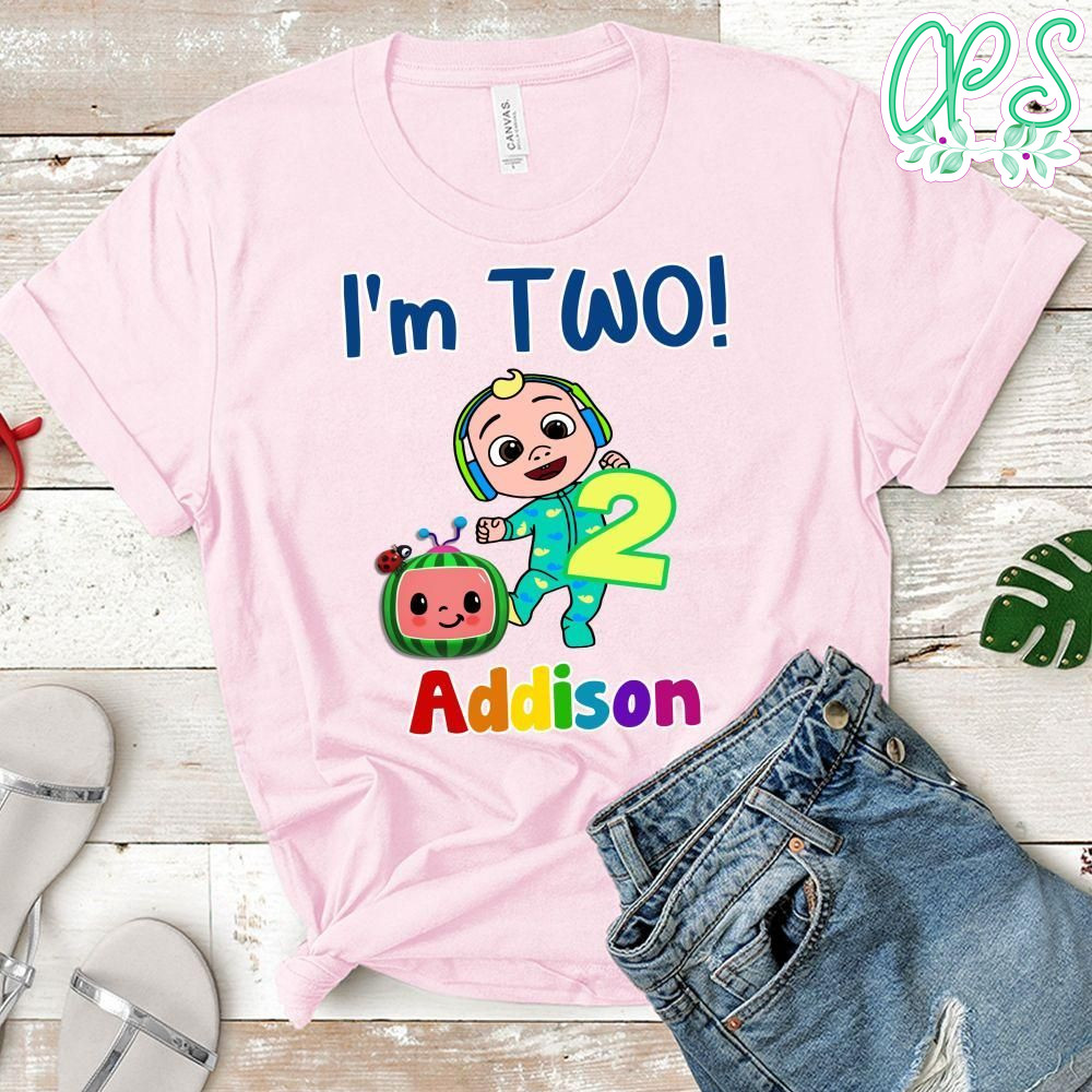 Cocomelon I'm Two Birthday PNG file template for Boy