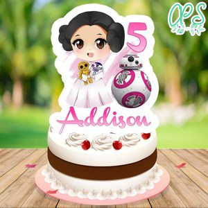 Princess Leia Cake Topper Template Printable Instant Download