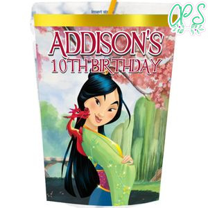 Mulan Capri Sun Labels Digital File Printable Instant Download