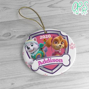 Girl Paw Patrol Christmas Acrylic Ornament Gift - Kid Christmas Acrylic Ornament