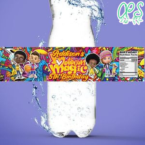 Magic Motown Birthday Water Bottle Label Template to Print at Home Instant Download