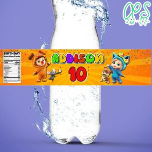 Dave and Ava Birthday Water Bottle Label Template to Print at Home Instant Download