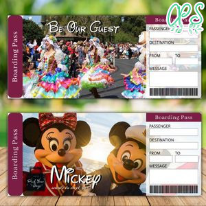 Editable DISNEY Surprise Trip Tickets Instant Download