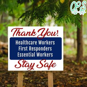 Thank you First Responders Yard Sign Printable Instant Download