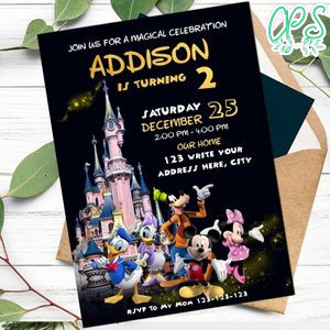 Disneyland invitation Customizable Template Instant Download