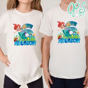 Custom Ariel Birthday Shirt for Girl