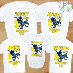 Batman Birthday Family Matching Party Shirts