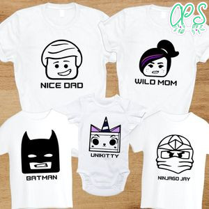 Lego Movie Brick Movie Birthday Family Matching Party PNG file template