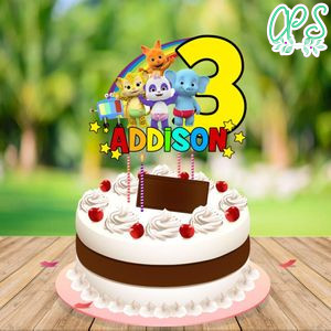 Word Party Birthday Cake Topper Template Printable Instant Download