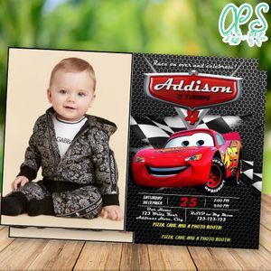 Editable Disney Cars 3 Birthday Invitation With Photo Instant Download