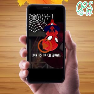 Spiderman Video Invitation Digital Template Customizable Instant Download