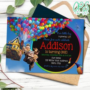 Disney Pixar up Invitation Template to Print at Home Instant Download