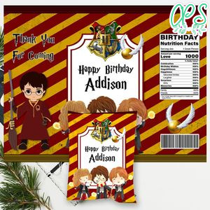 Harry Potter Chip Bag Digital File Printable Instant Download