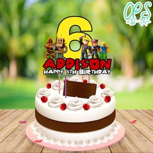Roblox Birthday Cake Topper Template Printable Instant Download