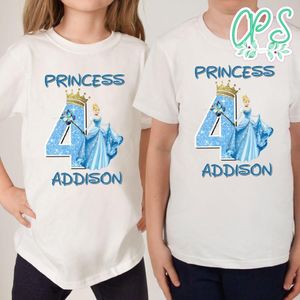 Custom Disney Cinderella Birthday Shirt for Girl