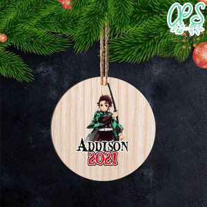Demon slayer Christmas Wood Ornament Gift