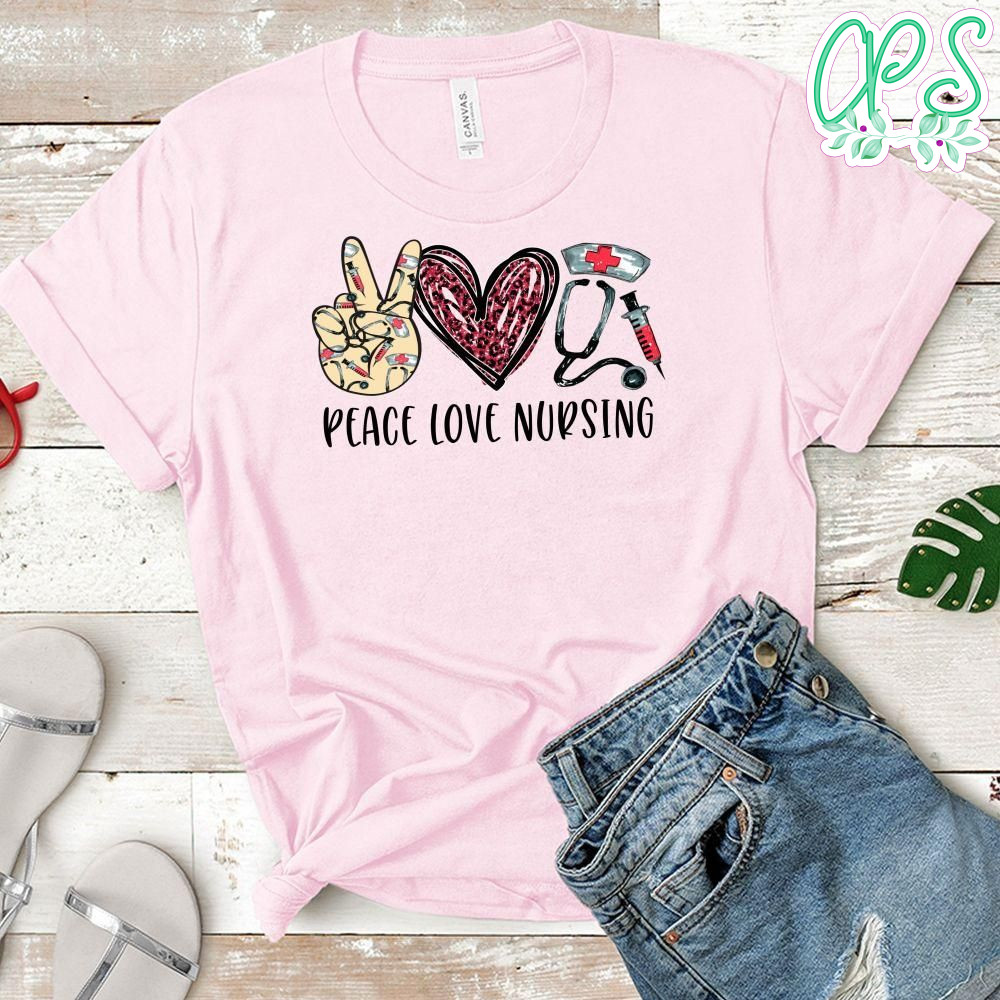 Peace Love Nursing PNG file template