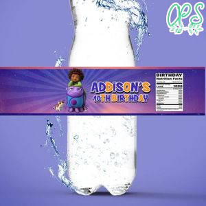 Dreamworks home Birthday Water Bottle Label Template to Print at Home Instant Download