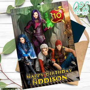Disney Descendants 2 Birthday Card