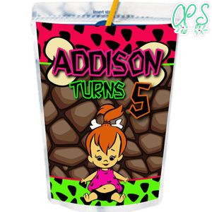Flintstone Capri Sun Labels Digital File Printable Instant Download