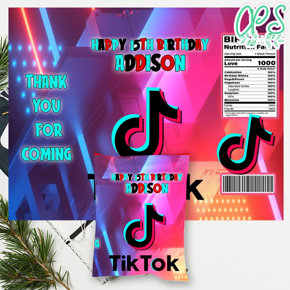 Tiktok Chip Bag Customizable Digital File Printable DIY