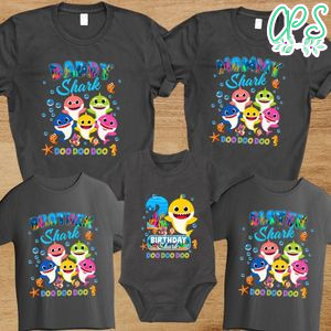 Baby Shark Family Birthday Matching Vacation T-Shirt