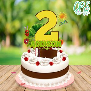 Very Hungry Caterpillar Birthday Cake Topper Template Printable Instant Download