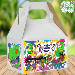 African American Rugrats Gable Boxes Label Template to Print at Home Instant Download