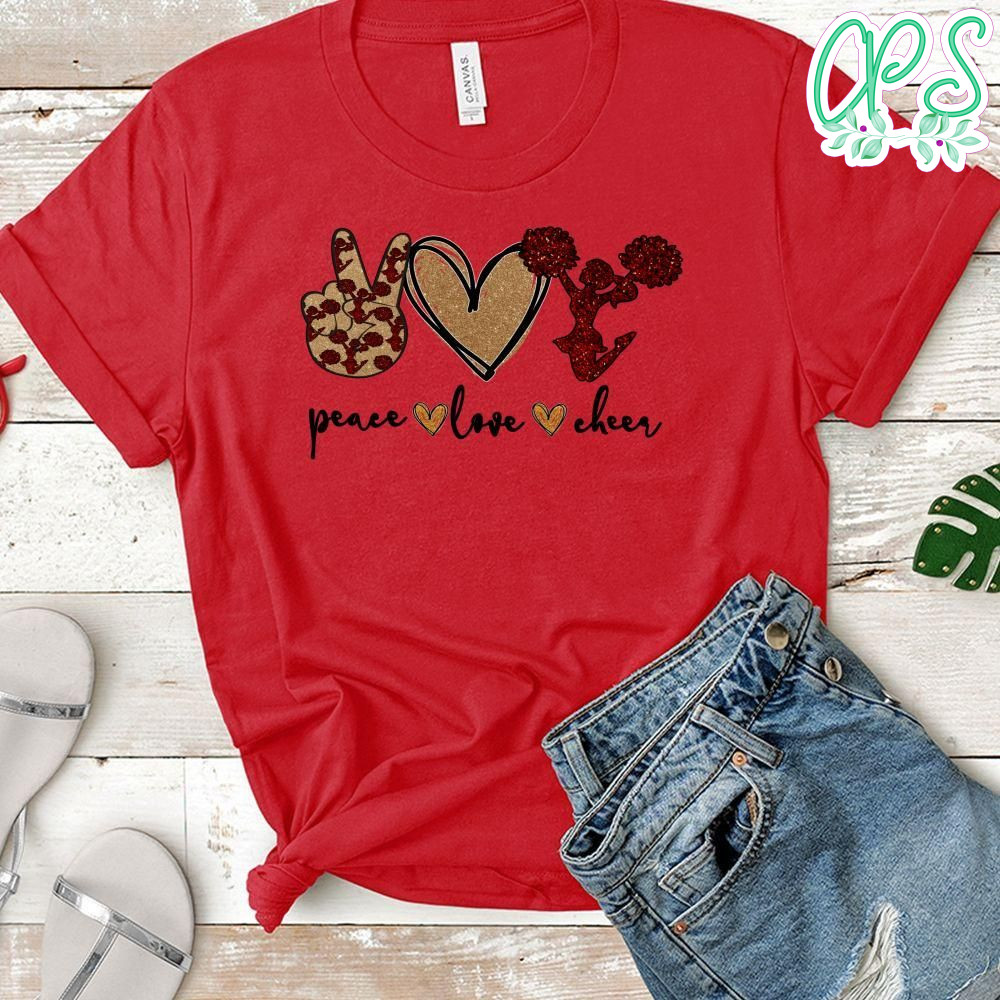 Peace love Maroon Cheerleader PNG file template