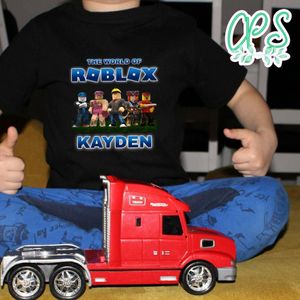 Custom The World of Roblox Birthday T-Shirt for Boy