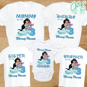 Princess Jasmine Birthday Family Trip Vacation PNG file template