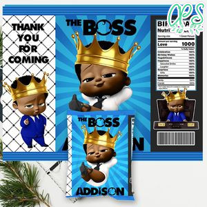 African Baby Boss 1st Birthday Chip Bag Digital File Printable Instant Download