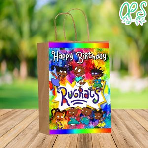 Custom Rugrats African American Inspired Gift bag Label to print at home Instant Download
