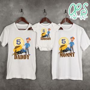 Custom Blippi Inspired Birthday Party Shirt for your family