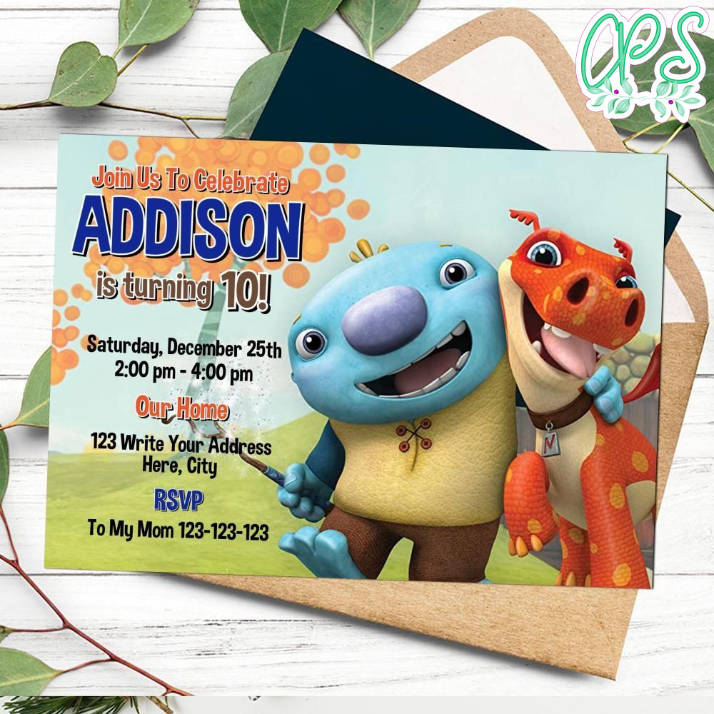 Printable Wallykazam Birthday Flyer Instant Download