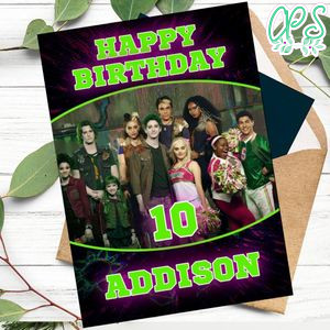 Disney Zombies 2 Happy Birthday Card