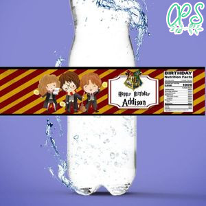 Harry Potter Water Bottle Label Template to Print at Home Instant Download
