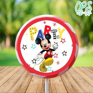 Disney Mickey Mouse Lollipop Labels Digital File Printable Instant Download
