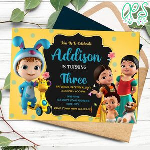 Infobells Invitation Template to Print at Home Instant Download