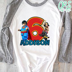 Customizable DC Super Hero Birthday Iron On Transfer Tshirt Instant Download