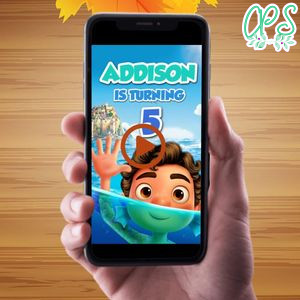 Luca Video Invitation Digital Template Customizable Instant Download