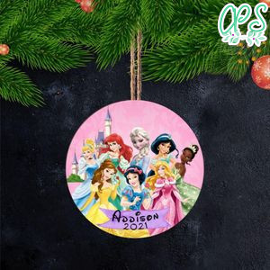 Disney Princesses Christmas Wood Ornament Gift