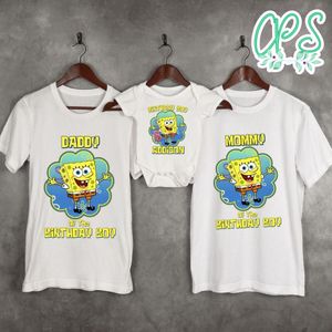 Custom Spongebob Inspired Birthday Party Shirt for your family