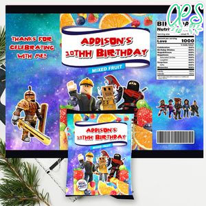 Roblox Fruit Snack Bag Digital File Printable Instant Download