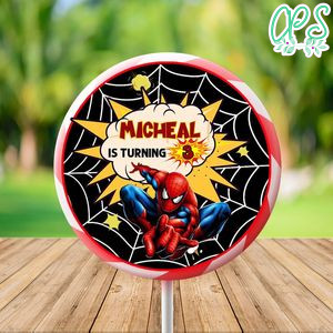 Spiderman Lollipop Labels Digital File Printable Instant Download