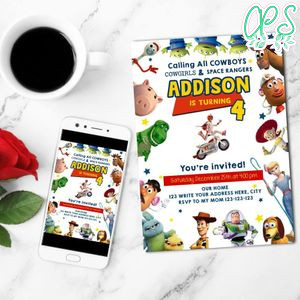 Toy Story 4 Invitation Customizable Template Instant Download