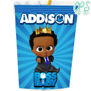 America African Baby Boss Juice Pouch Labels Digital File Template Instant Download
